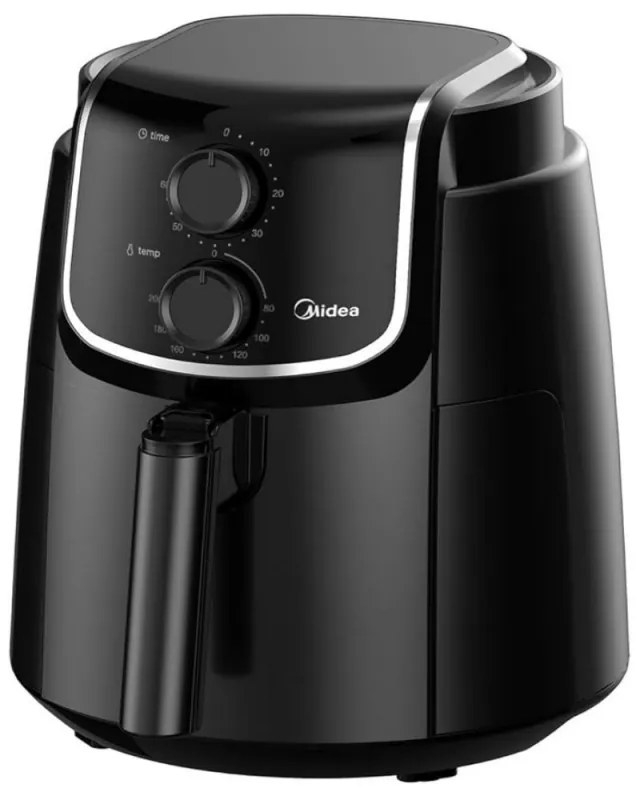 Φριτέζα αέρος AirFryer Midea MF-TN35D2, 1500W, 3.5 L, Τεχνολογία DUALCYCLONE Rapid Air, Μαύρο