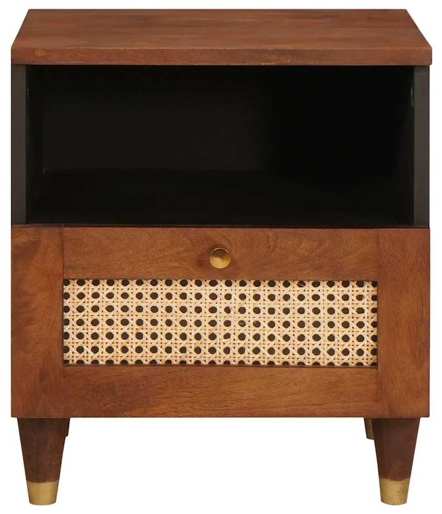 vidaXL Κομοδίνο 2 pcs Καφέ 40 x 33 x 46 εκ. Μασίφ ξύλο ακακίας