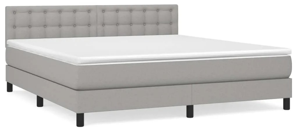 vidaXL Κρεβάτι Boxspring με Στρώμα Αν. Πράσινο 160x200εκ Υφασμάτινο