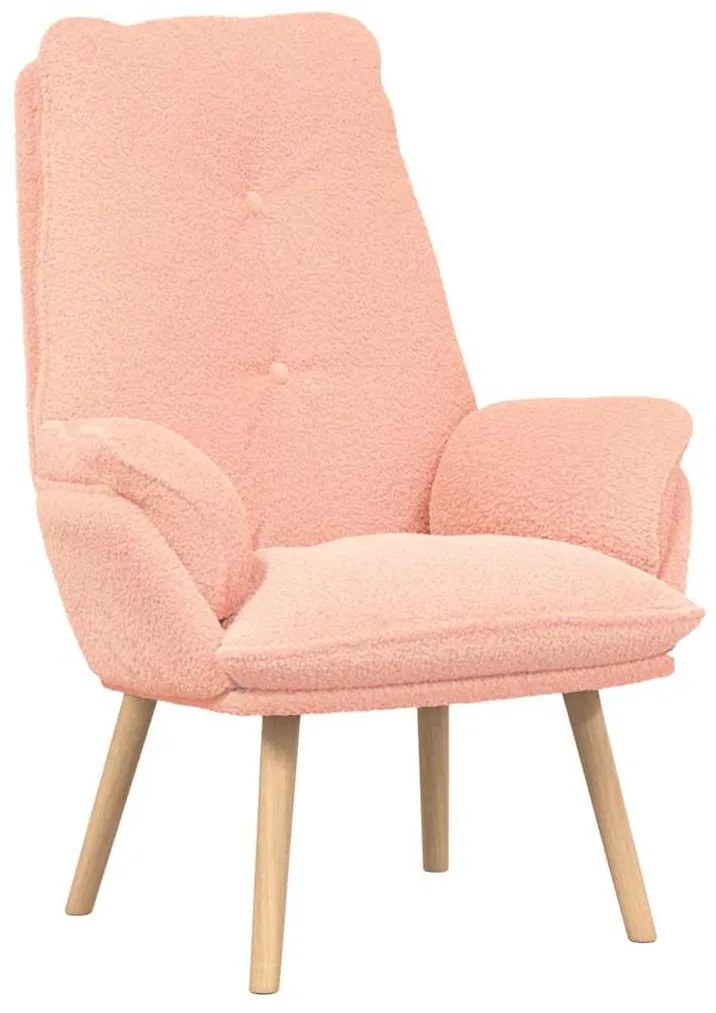 vidaXL Πολυθρόνα Ροζ 69 x 74 x 93 εκ. Υφάσματος Sherpa