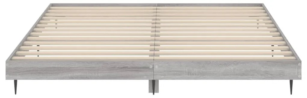 vidaXL Πλαίσιο Κρεβατιού Γκρι Sonoma 140x200 εκ. Επεξεργασμένο Ξύλο