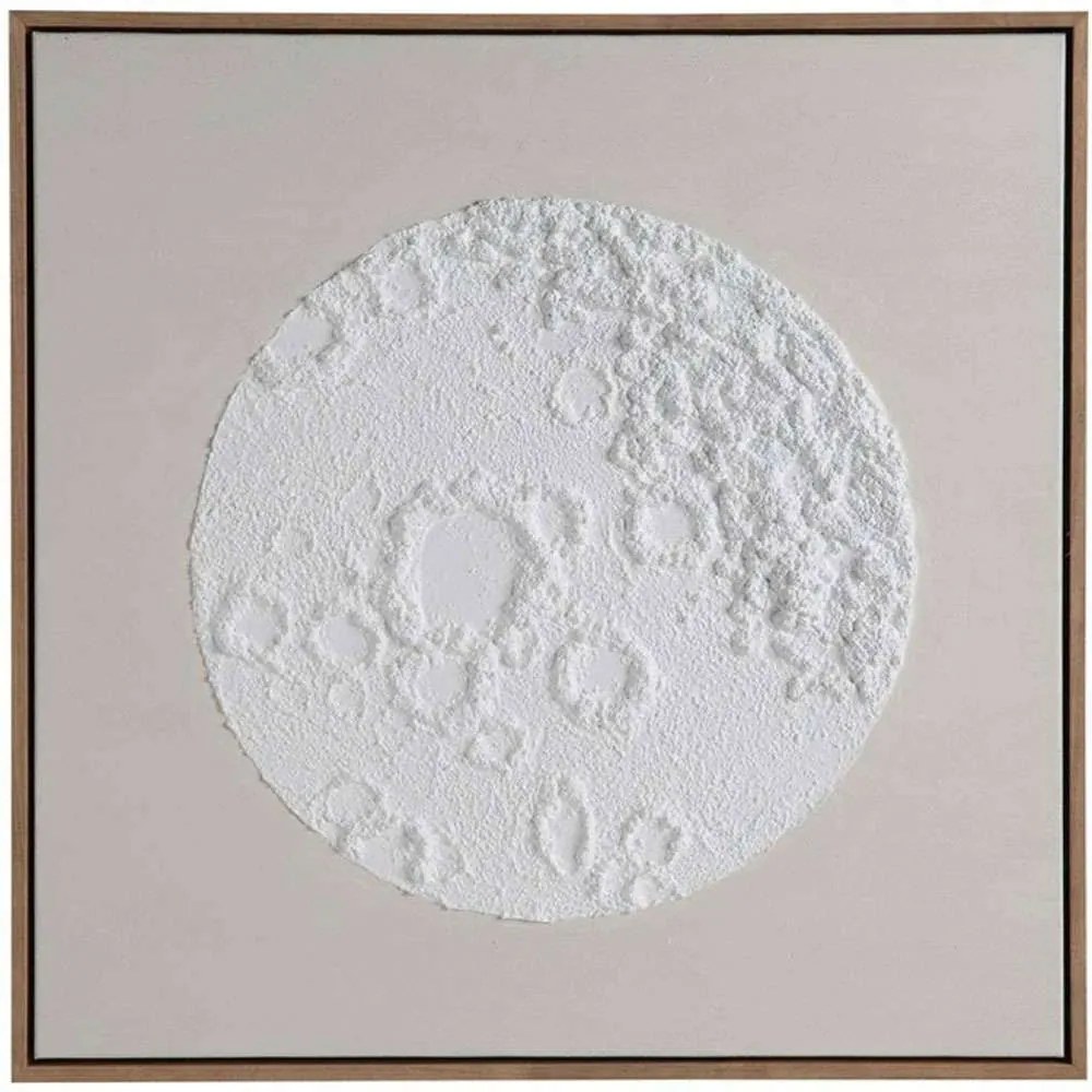 Πίνακας Καμβάς Minimalist Moon AH-AX73124 60x60cm Multi Andrea House Τετράγωνοι Ξύλο,Ύφασμα