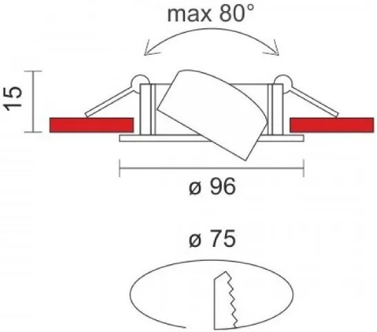 Χωνευτό LED οροφής Eyekonik-30W