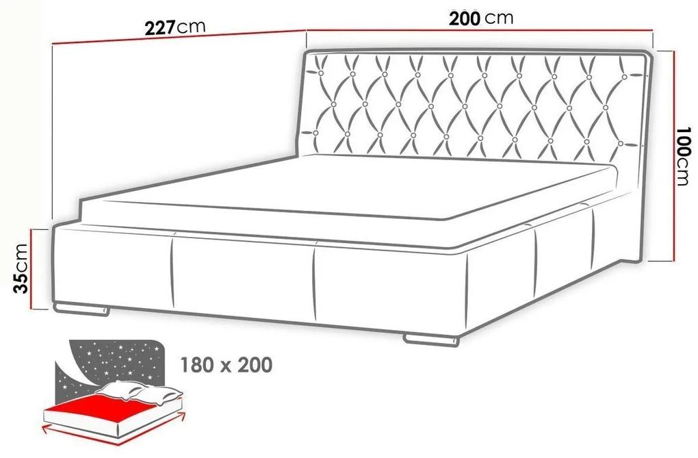 Κρεβάτι Baltimore 102, Διπλό, Άσπρο, 180x200, Οικολογικό δέρμα, Τάβλες για Κρεβάτι, 200x227x100cm, 132 kg | Epipla1.gr