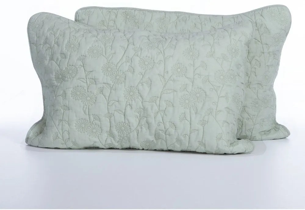 Μαξιλαροθήκες Zinovia (Σετ 2τμχ) Mint Nef-Nef Homeware 52 X 72 Βαμβάκι-Πολυέστερ