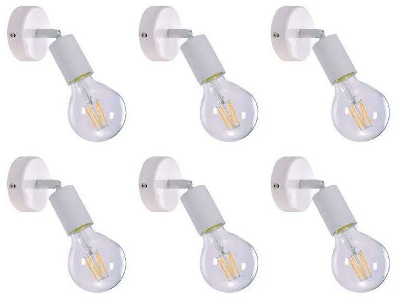 Σποτ Οροφής - Τοίχου Soma (Σετ 6Τμχ) 77-8858 20x15cm 1xE27 60W White Homelighting