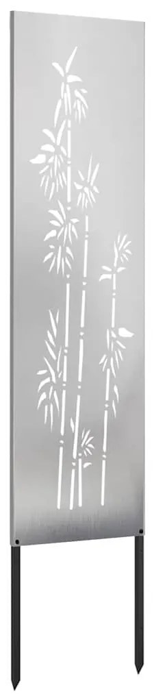 vidaXL Οθόνη Ιδιωτικότητας Κήπου Ασημί 32 χ 140 εκ Ανοξείδωτο ατσάλι