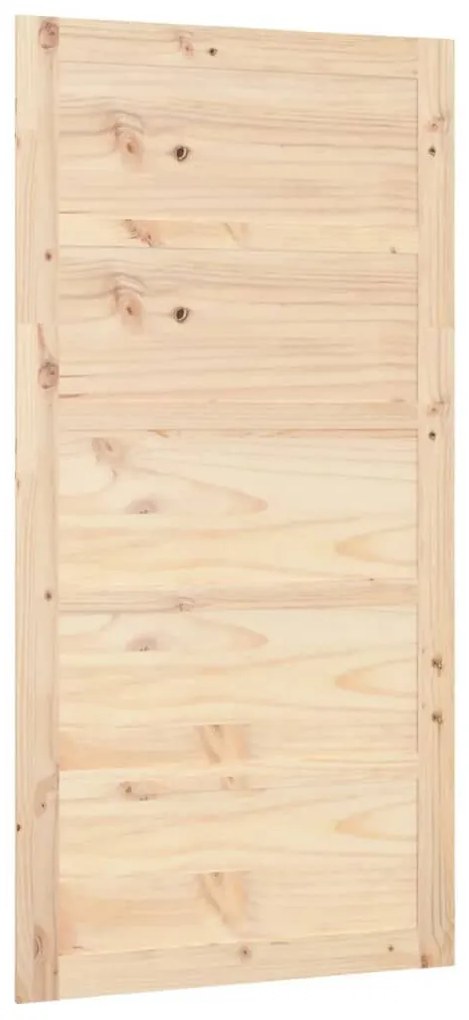 Πόρτα Αχυρώνα 100x1,8x204,5 εκ. από Μασίφ Ξύλο Πεύκου - Καφέ