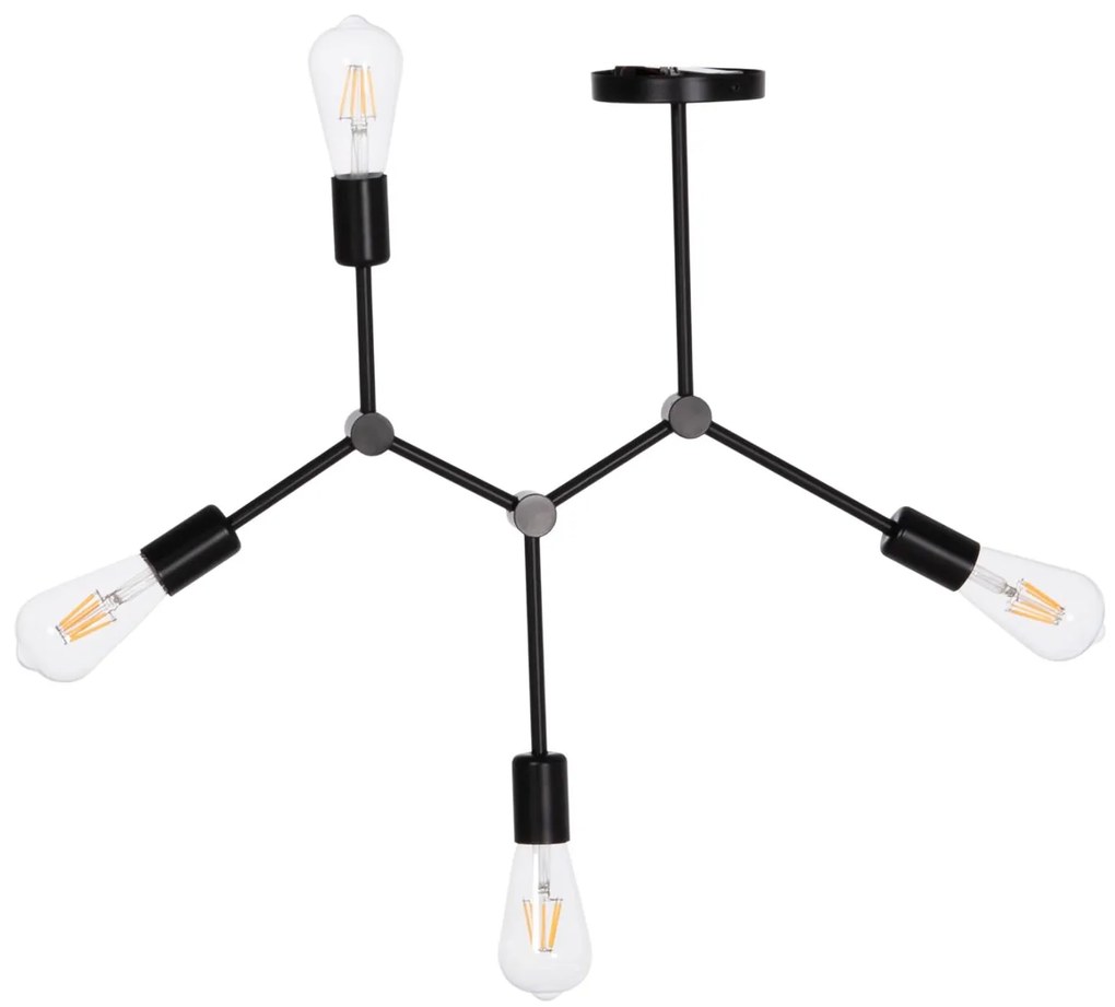 Κρεμαστό φωτιστικό οροφής LIGHTY C7405.11 Τετράφωτο Μέταλλο Μαύρο 57x5x52Υ εκ. 57x5x52 εκ.