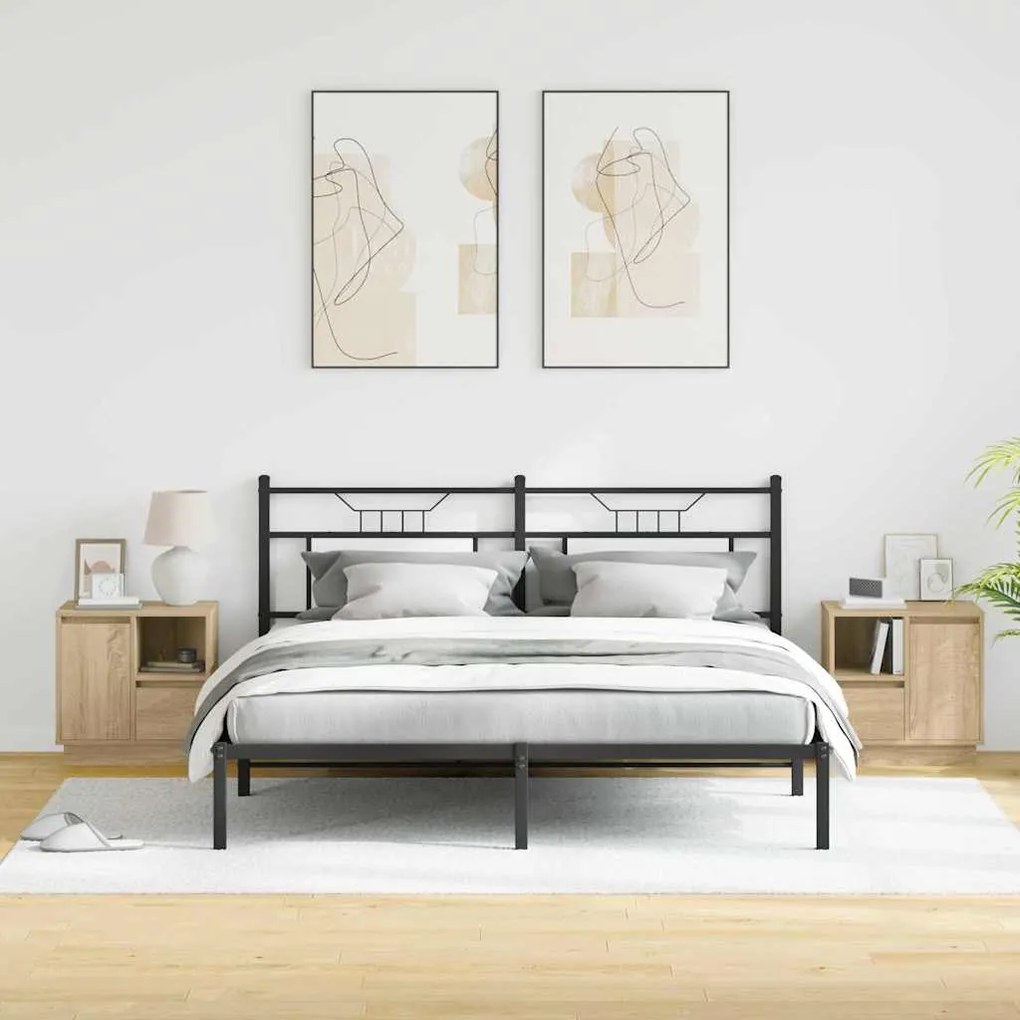 vidaXL Κομοδίνο με συρτάρι 2 pcs Δρύς Sonoma 50 x 34,5 x 50 εκ.