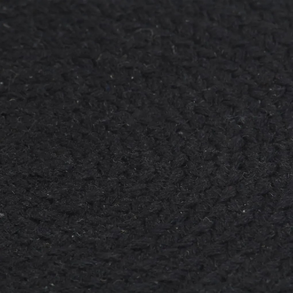 vidaXL Σουπλά Στρογγυλά Απλά 4 τεμ. Μαύρα 38 εκ. Βαμβακερά