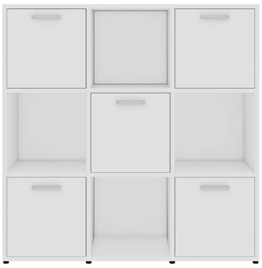 vidaXL Βιβλιοθήκη Λευκή 90 x 30 x 90 εκ. από Επεξ. Ξύλο