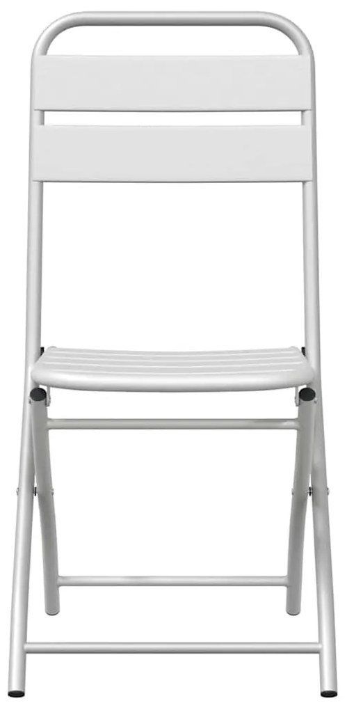 vidaXL Πτυσσόμενη Καρέκλα Κήπου 2 pcs Λευκό 55 x 56.5 x 91εκ Ατσάλι