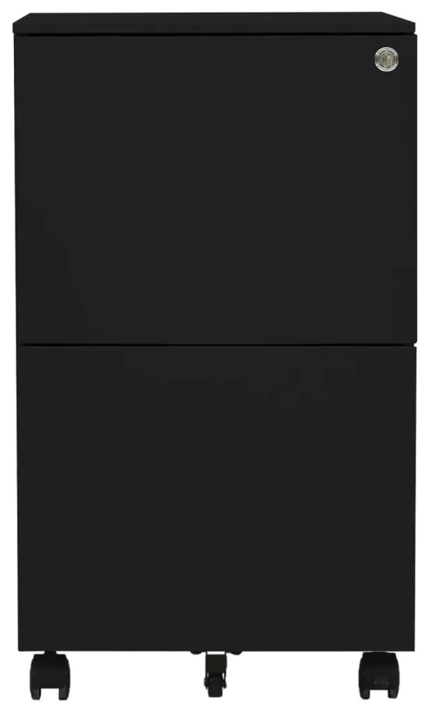 vidaXL Αρχειοθήκη Φορητή Μαύρη 39 x 45 x 67 εκ. Ατσάλινη