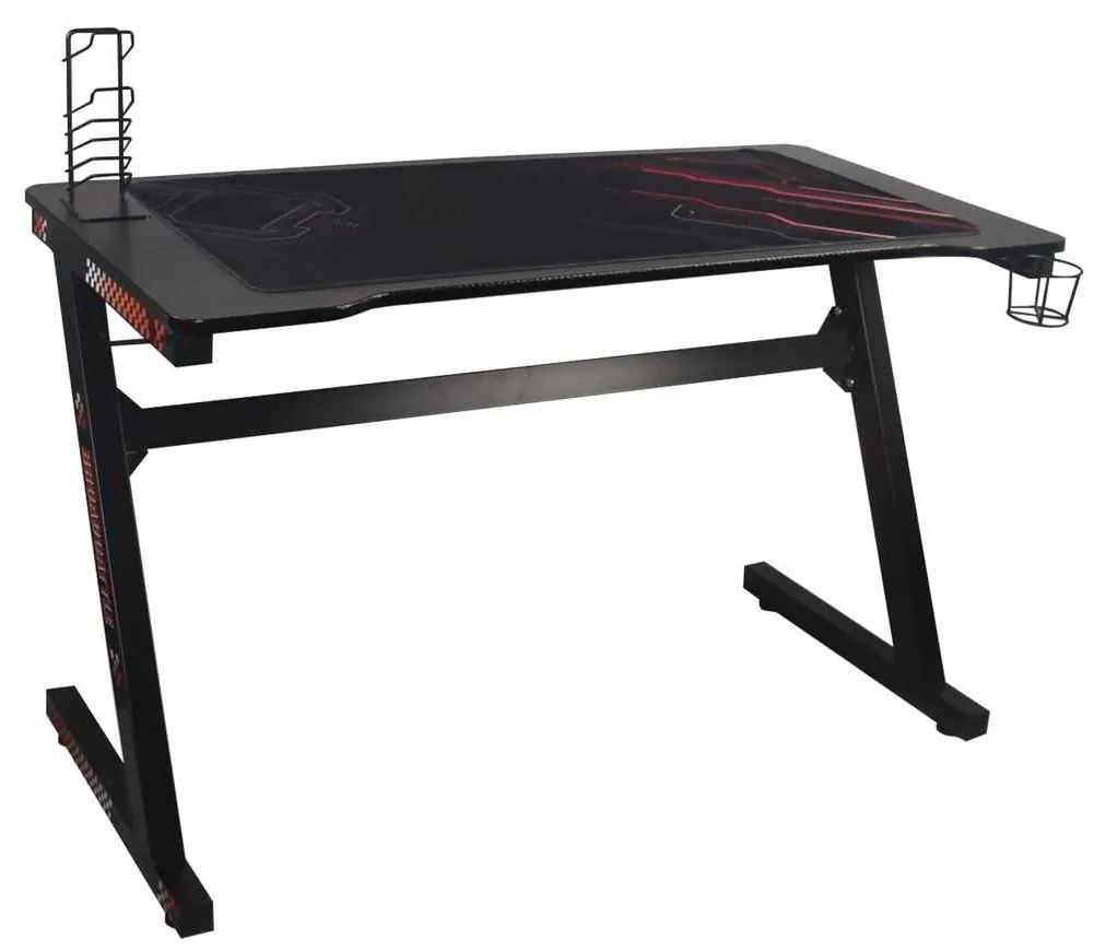 Gaming Γραφειο Τ.Carbon Steel Μαύρο . Διάσταση: 120x60x75cm