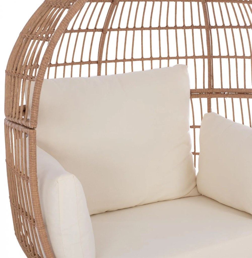 Καρέκλα - Πολυθρόνα ALLEGRA C5764 Μπέζ Wicker Τύπου Φωλιά 110x85x148 εκ. 110x85x148 εκ.