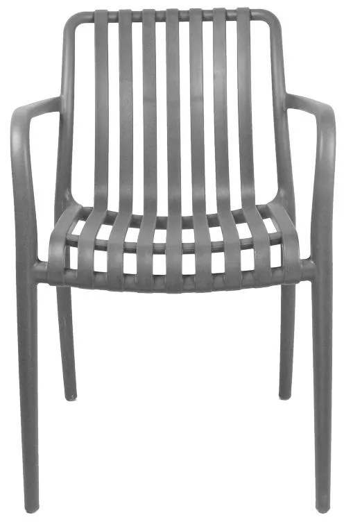 Καρέκλα - Πολυθρόνα Zoi C006 pp σε ανθρακί απόχρωση 58.5x54x80 εκ. 58.5x54x80 εκ.