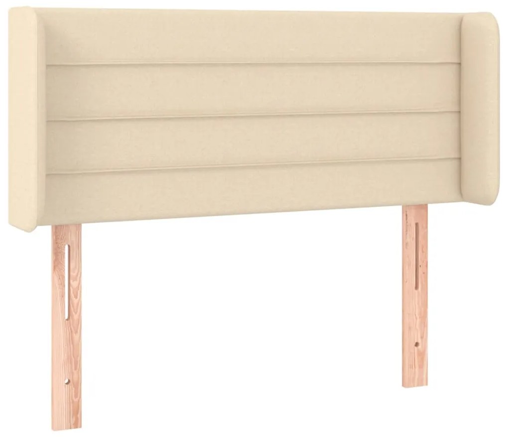 vidaXL Κεφαλάρι με Πτερύγια Κρεμ 83x16x78/88 εκ. Υφασμάτινο