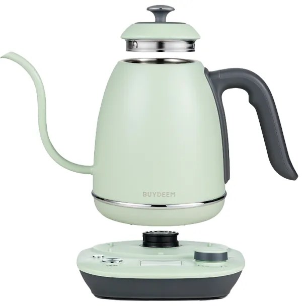 Ηλεκτρικός βραστήρας BUYDEEM K821, 1000W, 0.8 l, Keep warm, τεχνολογία αισθητήρα NTC, LCD, ανοιχτό πράσινο