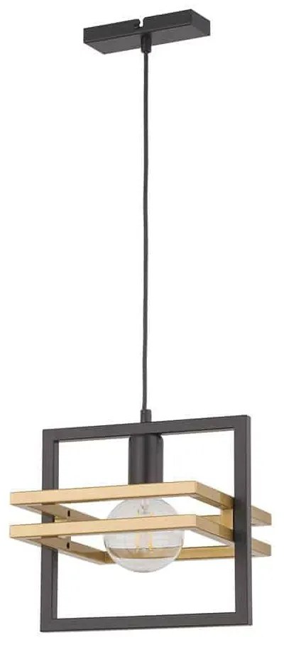 Φωτιστικό Οροφής Merci 1 32386 26x26x90cm 1xE27 60W Black-Gold Sigma Lighting