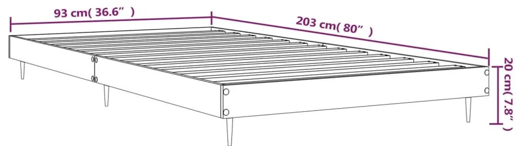 ΠΛΑΙΣΙΟ ΚΡΕΒΑΤΙΟΥ SONOMA ΔΡΥΣ 90X200 ΕΚ. ΕΠΕΞΕΡΓΑΣΜΕΝΟ ΞΥΛΟ 832272