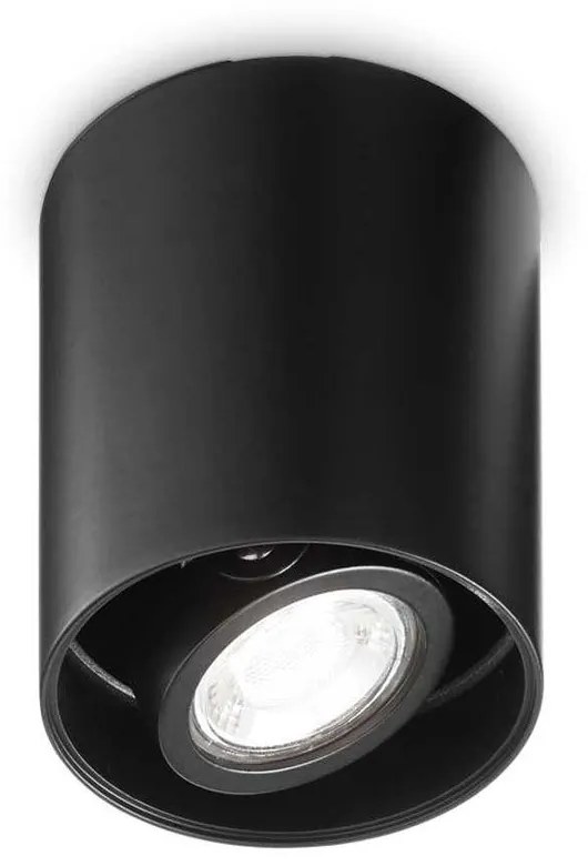 Φωτιστικό Οροφής - Spot Mood Round 243924 9x10,5cm GU10 max 28W Black Ideal Lux