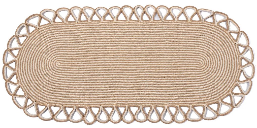 Οβάλ Χαλί Διαδρόμου (70x160) Silk Fashion 1911-20 Beige