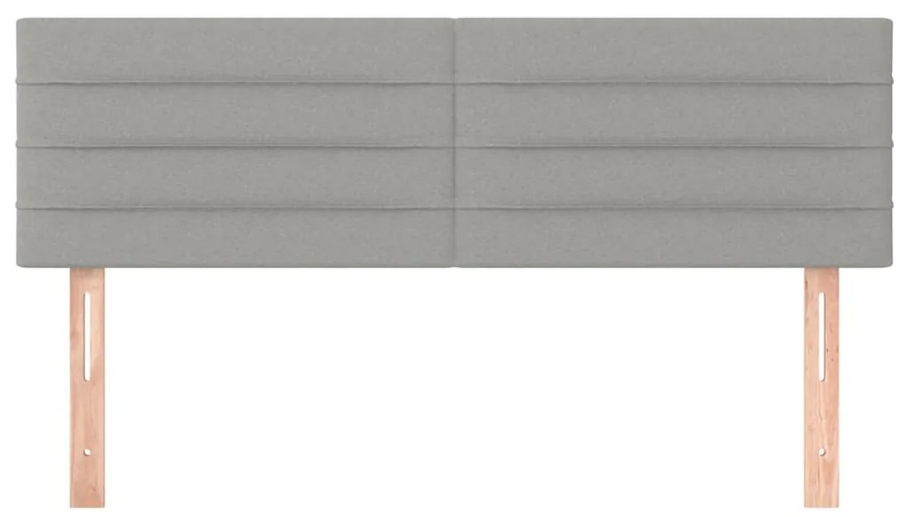 vidaXL Κεφαλάρια Κρεβατιού 2 τεμ. Αν. Γκρι 72x5x78/88 εκ. Υφασμάτινα