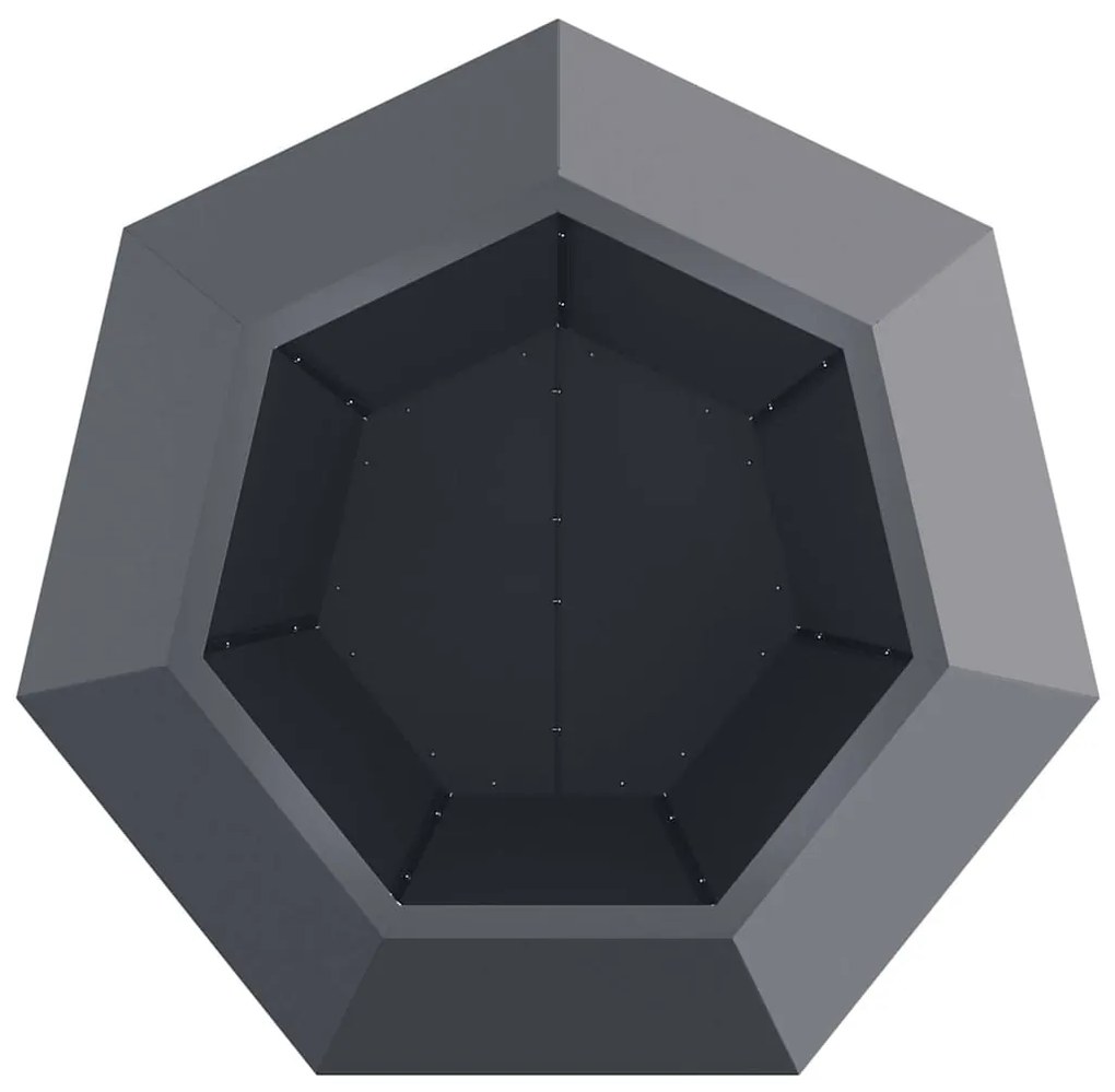 vidaXL Γλάστρα Ανθρακί 75 x 75 x 60 εκ Ατσάλι