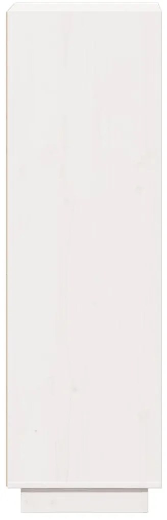 vidaXL Ντουλάπι Ψηλό Λευκό 37 x 34 x 110 εκ. από Μασίφ Ξύλο Πεύκου