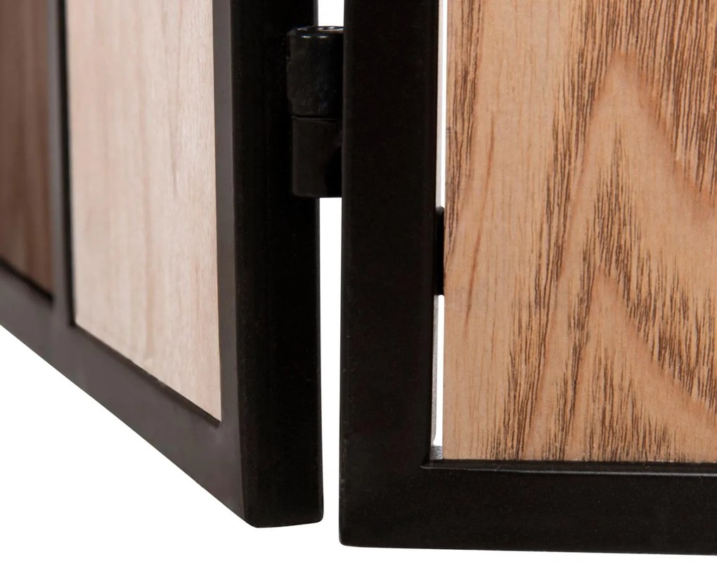 ΠΑΡΑΒΑΝ 6-ΦΥΛΛΟ CRYPT MDF ΣΕ 4 ΧΡΩΜΑTA-ΜΑΥΡΟ ΜΕΤΑΛΛΟ 241x1,5x180Υεκ.