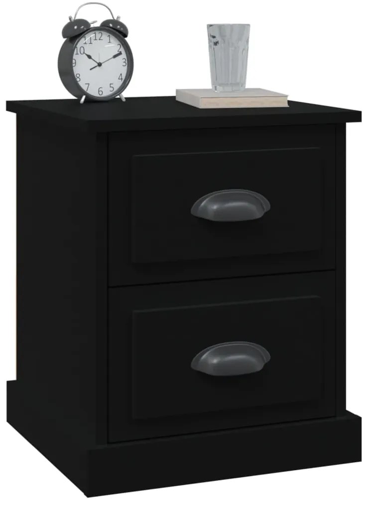 vidaXL Κομοδίνο Μαύρο 39 x 39 x 47,5 εκ. από Επεξεργασμένο Ξύλο