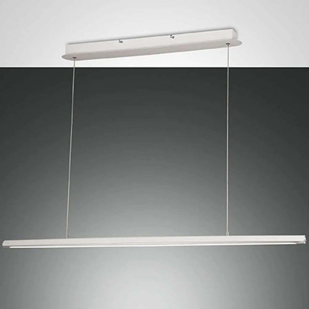 Φωτιστικό Οροφής - Ράγα Mason 3696-45-102 42W Led 111x200cm White Fabas Luce Μέταλλο, Μεθακρυλικό