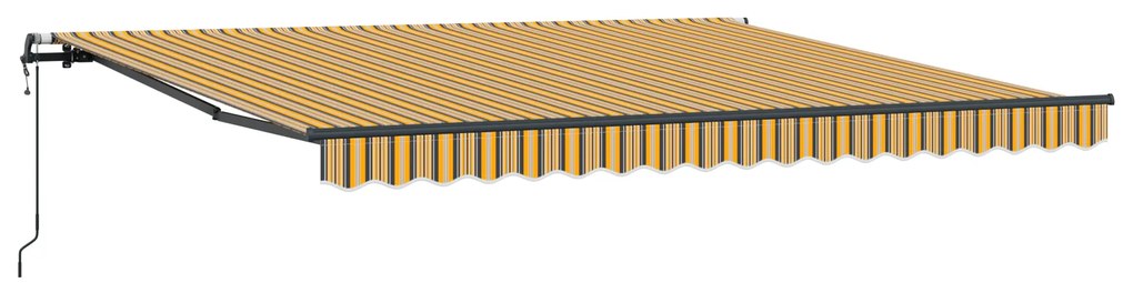 vidaXL Αυτόματη Αναδιπλούμενη Τέντα Ριγέ 400x300 εκ