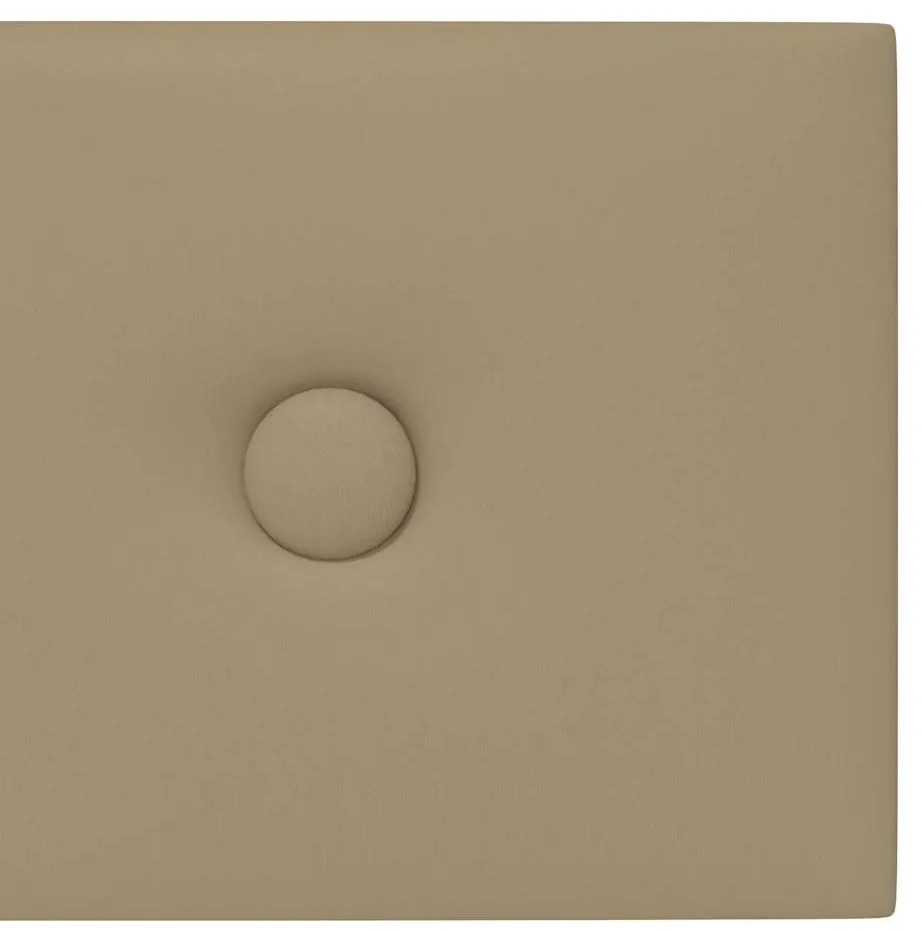 vidaXL Πάνελ Τοίχου 12 τεμ. Καπουτσίνο 60 x 15 εκ. 1,08 μ² Συνθ. Δέρμα