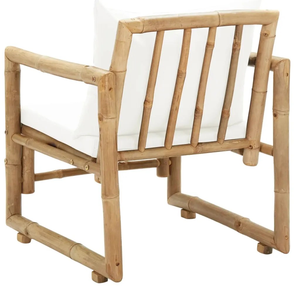 vidaXL Πολυθρόνες Εξωτερικού Χώρου 2 τεμ. από Μπαμπού με Μαξιλάρια