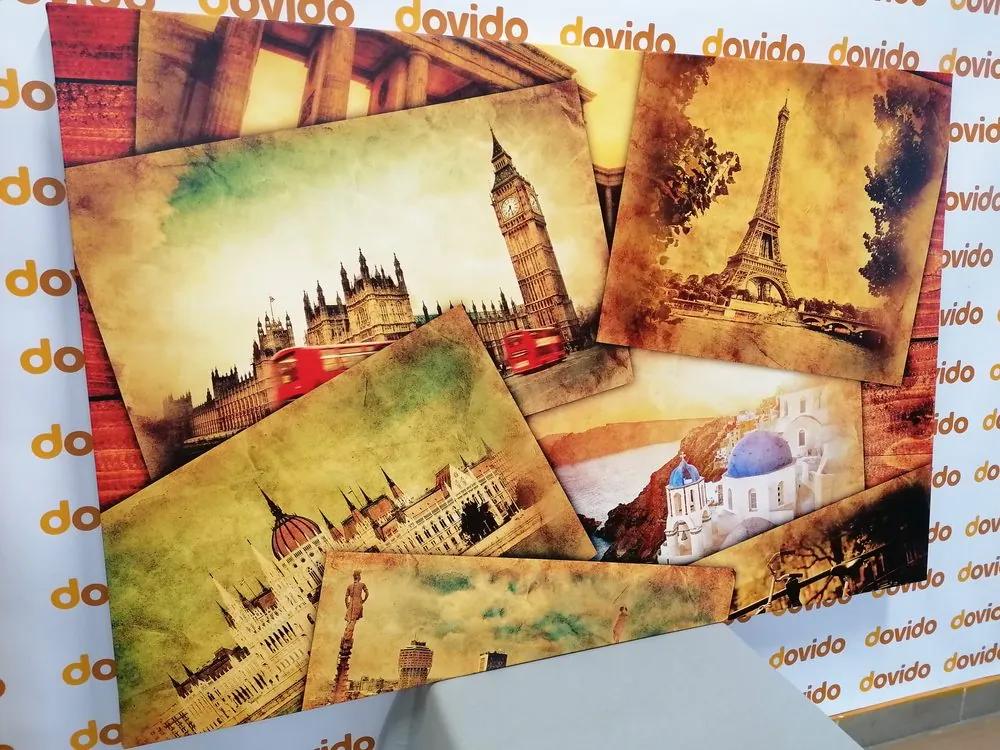 Καρτ ποστάλ με εικόνες των πρωτευουσών του κόσμου - 120x80