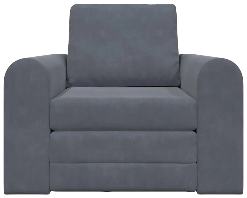 vidaXL Κρεβάτι καναπές Σκούρο γκρι 98 x 71 x 83 εκ. Βελούδο