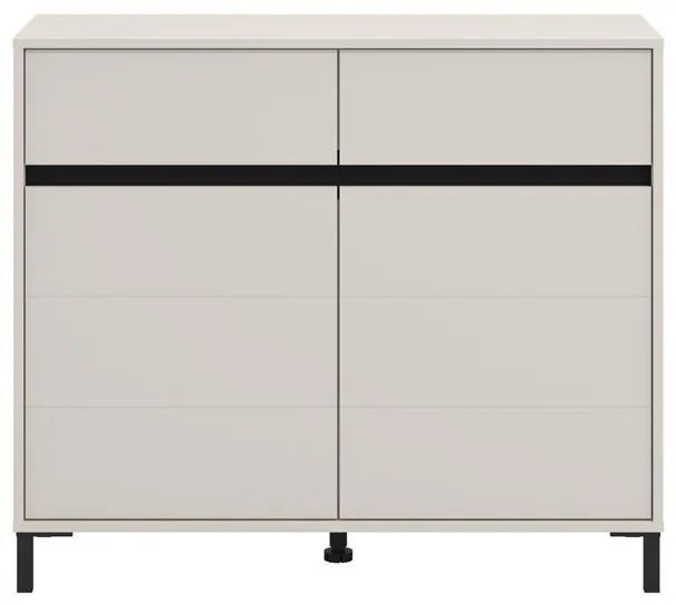 Μπουφές - Κομότα MARRON 106 2K2F2V Cashmere - Μαύρο 106x40x90εκ. 106x40x90 εκ.