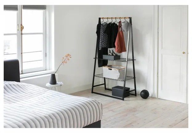 Σετ 4 κρεμάστρες ρούχων Brabantia Linn 1000823, Αλουμίνιο, Μαύρο