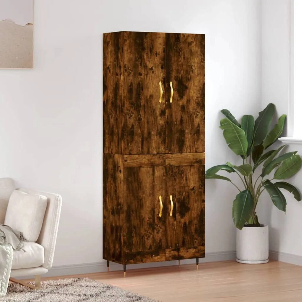 vidaXL Ντουλάπι Καπνιστή Δρυς 69,5x34x180 εκ. από Επεξεργασμένο Ξύλο
