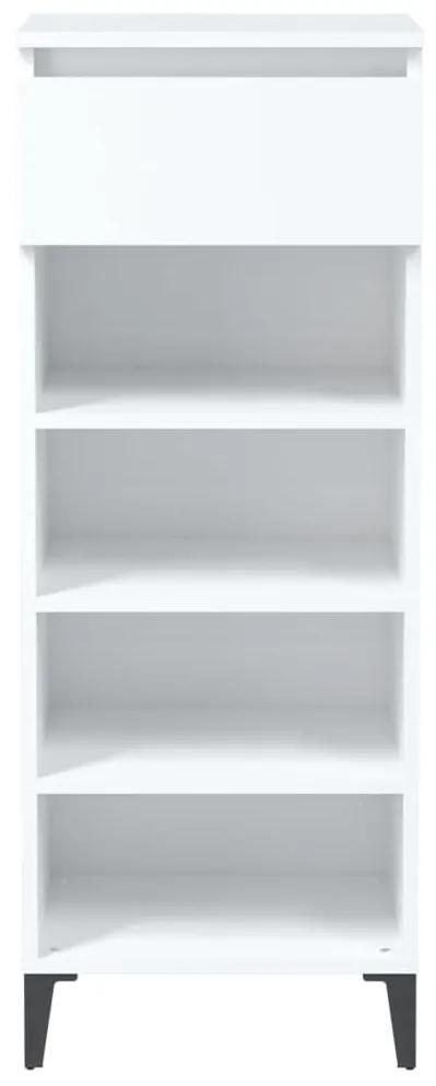 Παπουτσοθήκη Λευκή 40 x 36 x 105 εκ. από Επεξεργασμένο Ξύλο - Λευκό