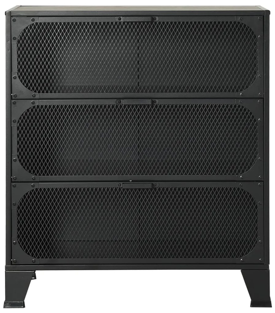 vidaXL Ντουλάπι Αποθήκευσης Γκρι 72 x 36 x 82 εκ. Μέταλλο / MDF