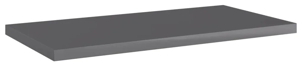 vidaXL Ράφια Βιβλιοθήκης 8 τεμ. Γυαλ. Γκρι 40x20x1,5 εκ. Μοριοσανίδα
