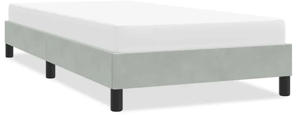 vidaXL Σκελετός Κρεβατιού Χωρίς Στρώμα Αν. Γκρι 80x220 εκ. Βελούδινο
