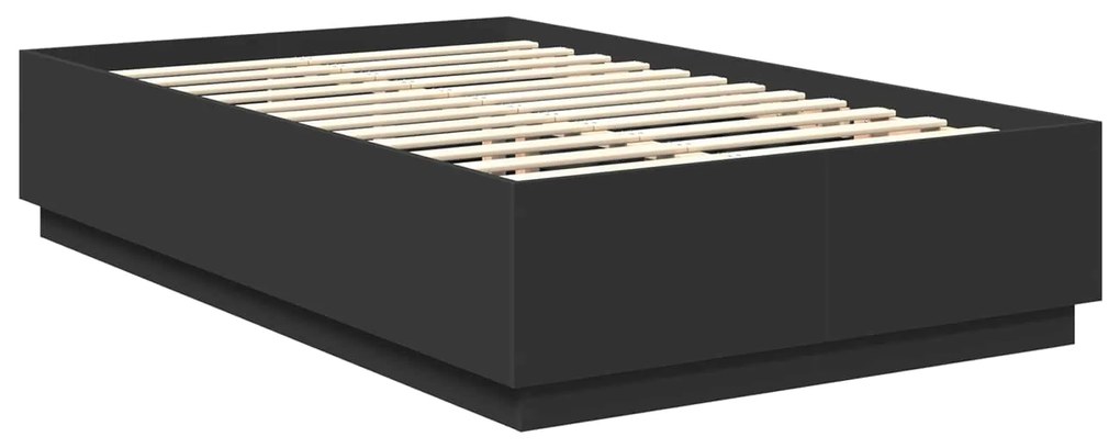 vidaXL Σκελετός Κρεβατιού Μαύρο 135 x 190 cm Επεξεργασμένο ξύλο