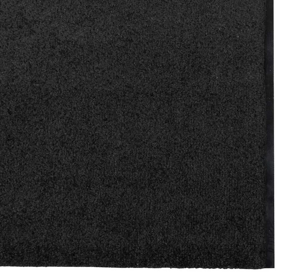 vidaXL Χαλάκι Εξώπορτας Μαύρο 120 x 400 cm Πολυαμίδιο και PVC