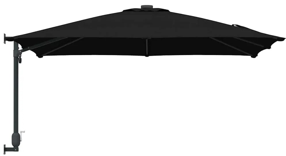 vidaXL Ομπρέλα Κήπου Μαύρο 248.5 x 247.5 x 160 εκ.