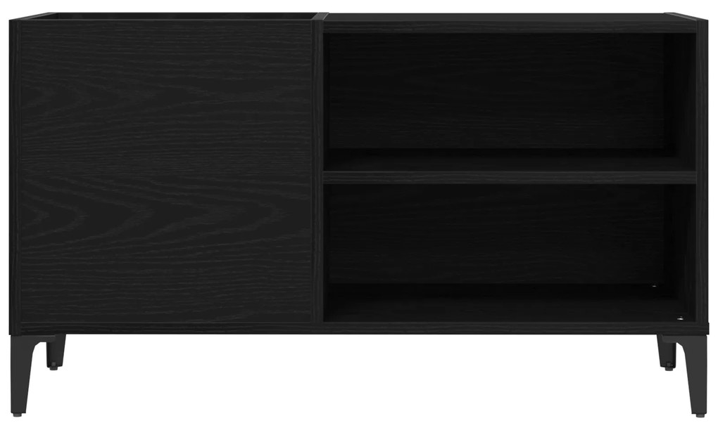 vidaXL Ντουλάπα Δίσκων Μαύρη Δρυς 84,5x38x48 εκ Επεξεργασμένο Ξύλο