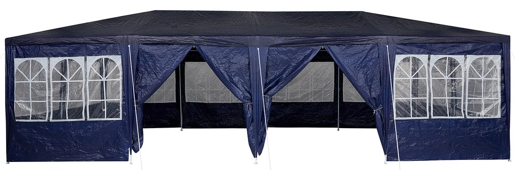 vidaXL Σκηνή Πάρτυ Μπλε, Λευκό 800 x 400 x 266 εκ Πολυεστέρας, Χάλυβας